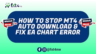 HOW TO STOP MT4 AUTO DOWNLOAD amp FIX EA CHART ERROR [upl. by Ameehsat554]