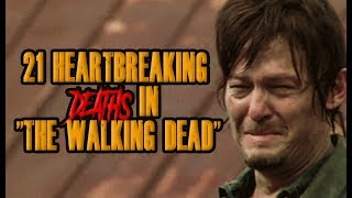 21 Heartbreaking Deaths In quotThe Walking Deadquot [upl. by Ecirtaed]