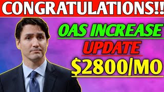 Congratulations Retirees 2800 OAS From Canada Revenue Agency Has Just Announced For All Seniors [upl. by Nalaf]