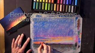 Sunset Sky Painting with 30 Rembrandt Pastels [upl. by Crysta573]