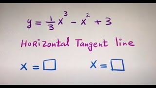 Horizontal Tangent Lines [upl. by Soloma]