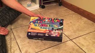 Reviewing The Elmers Celebration Slime Kit [upl. by Lechar]