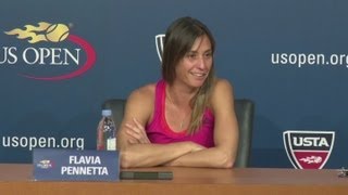 Pennetta through to US Open semifinals [upl. by Leiand936]