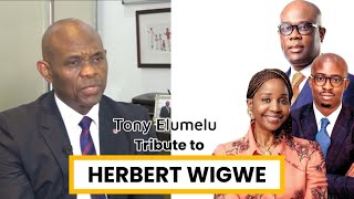 TONY ELUMELU PAYS TRIBUTE TO HERBERT WIGWE [upl. by Ymarej267]