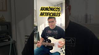 Cómo hacer armónicos artificiales en guitarra eléctrica 🎸 [upl. by Montagu742]