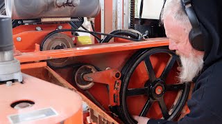 WoodMizer HOW TO Blade Drive Belt replacement [upl. by Ecinahs]