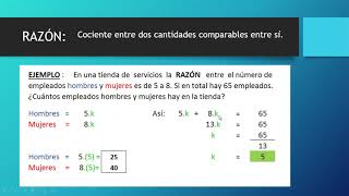 RAZÓN PROPORCIÓN Y PORCENTAJE [upl. by Earl]