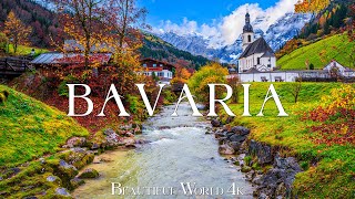 Bavaria 4K  Beautiful Autumn Landscapes Golden Forests and Majestic Alps  Relaxing Piano 4K [upl. by Edmee]