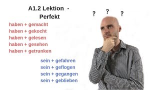 Deutschkurs A12 Lektion 4  Perfekt  past tense [upl. by Anwahsit198]