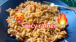 ২ টি উপকরণ দিয়ে রেস্টুরেন্টের মতো রামেন 🥵  Spicy Ramen recipe 🔥 [upl. by Glass]