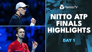 Sinner Takes On De Minaur Medvedev vs Fritz  Nitto ATP Finals 2024 Highlights Day 1 [upl. by Htennaj957]