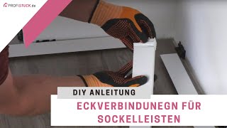 Sockelleisten befestigen  Innen amp Außenecken amp Endkappen anbringen [upl. by Libbi]