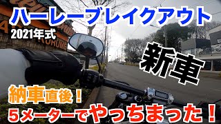 実は新車納車直後にやっちまったんです！ハーレーダビッドソン ブレイクアウト FXBRS 大型二輪免許 初心者リターンライダー教習所卒検後初めて乗った大型バイクで season237 [upl. by Hazard]