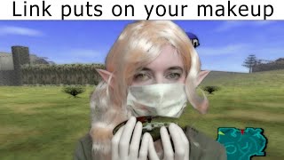 Latex Link does your 💄 makeup ASMR rp cosplay  latex glovesNavi ✨ [upl. by Mcgraw]