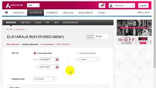 How to Print My Axis Bank Account Statement in Internet Banking [upl. by Marshall]