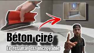 Du béton ciré dans une salle de bain  Ep 94 [upl. by Nagaem]