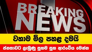 වහාම මිල පහළ දමයි  Breaking News  News [upl. by Hershell]