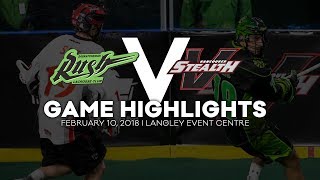 GAME HIGHLIGHTS Saskatchewan Rush  Vancouver Stealth  Week 10 [upl. by Jensen]