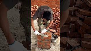 Door pillar bricklaying process [upl. by Calva514]