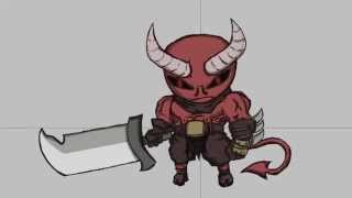 2d animation  demon warrior [upl. by Euqinemod916]