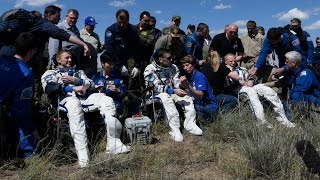 Soyuz TMA19M landing [upl. by Yzdnil]