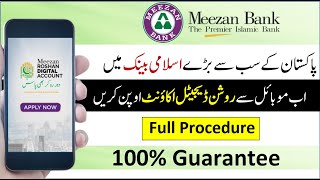 How to Open Meezan Bank Roshan Digital Account Using Mobile Phone  Roshan Digital Account Opening [upl. by Seema848]