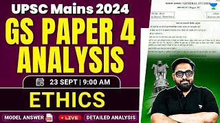 UPSC Mains 2024  GS PAPER 4 Ethics Paper Detailed Analysis  Deepak Kumar Singh [upl. by Silletram]