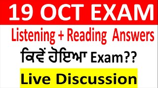 19 October Ielts exam evening slot answers and review19 October exam listening amp reading answer [upl. by Ylloj]