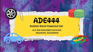 ADE444  Experimental Construction Rubber Band Powered Car  End Product Video [upl. by Eahsat]