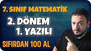 7Sınıf Matematik 2Dönem 1Yazılı  Sıfırdan 100 AL [upl. by Eiveneg]