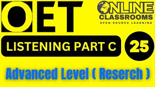 oet listening sample  part C  OET 20 Online Classroom [upl. by Llenoil]