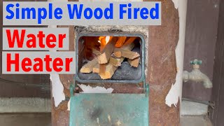 Simple Wood Fired Water Heater in Off Grid Cabin [upl. by Goodard]