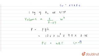 Find the value of Joules mechanical equivalent of heat from the following data density of hydrogen [upl. by Anaujahs674]