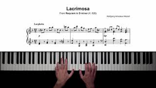 Mozart  Lacrimosa  Piano Solo Arrangement [upl. by Haldane]