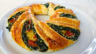 Ciambella rustica in 5 minuti Pasta sfoglia ripiena per i giorni di festa [upl. by Suzie]