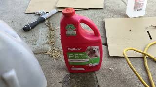 WashingCleaning an Area Rug with a Carpet Cleaner Rental from Home Depot [upl. by Monteith]