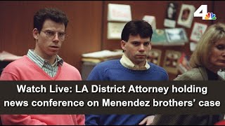 Live LA District Attorney to hold a news conference on the Menendez brothers’ case [upl. by Reina]