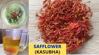 SAFFLOWER –Carthamus tinctorius  HEALTH BENEFITS OF SAFFLOWER OR KASUBHA Tagalog  Safflower tea [upl. by Dorice]