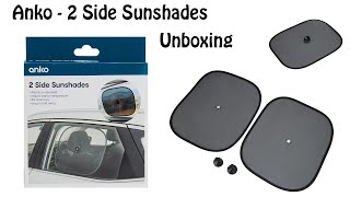 Kmart Anko 2 Side Sunshades For Car Windows Unboxing [upl. by Jerroll609]