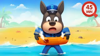 Life Ring For Sea Safety  Safety Tips  Kids Cartoon  Police Rescue  Sheriff Labrador [upl. by Hannej]