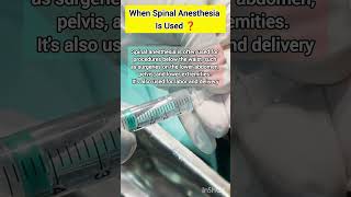 When Spinal Anesthesia is used in surgery  doctor mbbs neet medical anesthesia medicalstudent [upl. by Najar]