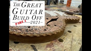 Great Guitar Build Off 2021 Part 4 Hand beating a copper top and back [upl. by Elleron]