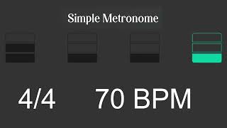 Metronome  70 BPM [upl. by Blackman577]