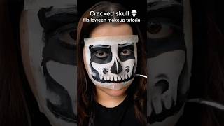 Easy Halloween skull makeup tutorial 🖤💀 skeleton makeup skull makeupeasy Halloween makeup ideas [upl. by Sirac]