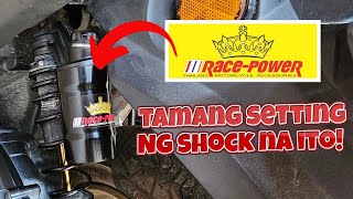 NMAX TAMANG SETTINGS PARA SA SHOCK TAGTAG NO MORE RACEPOWER SHOCK [upl. by Emelina]