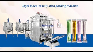 Eight lanes ice lolly stick packing machine using for four flavours [upl. by Iggem427]