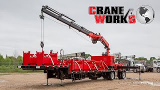 New flow iron trailer with Fassi F335A224 edynamic knuckle boom for sale  Stock  BM 2624 [upl. by Bibbye]