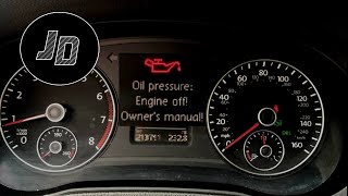 Oil Pressure  Engine Off  VW Warning Light [upl. by Rogerio]