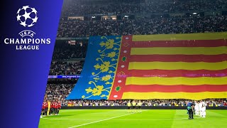 La CHAMPIONS LEAGUE se vuelca en su apoyo a las víctimas de la DANA en VALENCIA  MINUTO DE SILENCIO [upl. by Gaultiero]