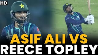 Two Huge Sixes  Asif Ali vs Reece Topley  Pakistan vs England  4th T20I 2022  PCB  MU2L [upl. by Onaimad476]